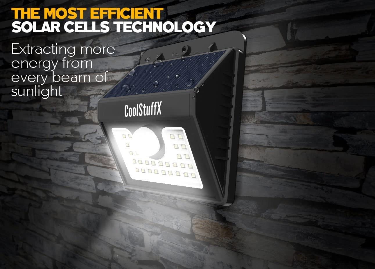 Coolstuffx 30 LED Motion Sensor Solar Security Lights. Waterproof, Sensitive Wide Angle Sensor, Ultra Bright LED - Image 2