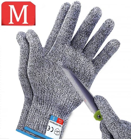 1Pair M Sunwuun Cut Resistant Gloves Work Gloves Level 5 Working Safety Glove Man Cut Proof Gloves for Kitchen Butcher Outdoor Work Protective Hands.