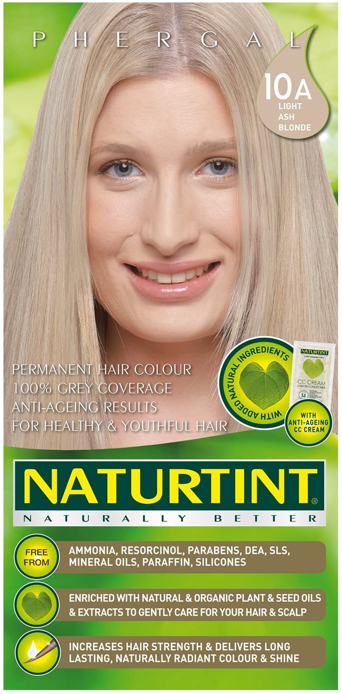 Naturtint Permanent Hair Colour Gel 10A Light Ash Blonde, Plant Enriched, Biobased, Ammonia Free