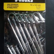 Pack 6 Large Chrome S Hooks With Ball Ends