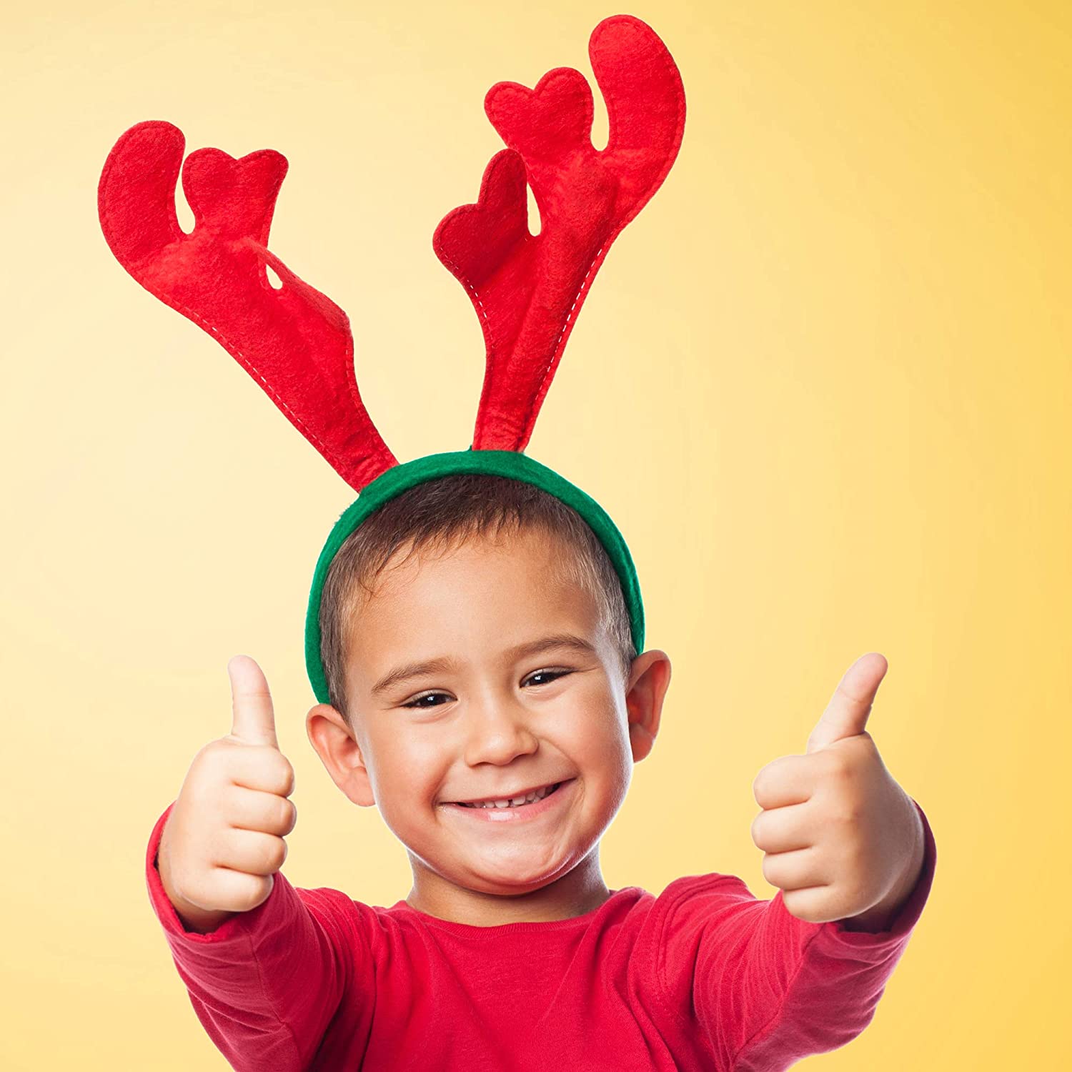 THE TWIDDLERS - 15 Christmas Felt Headbands Antler Reindeer Head Boopers Festive Costume Fancy Dress Up Accessories for Xmas Party - Image 2