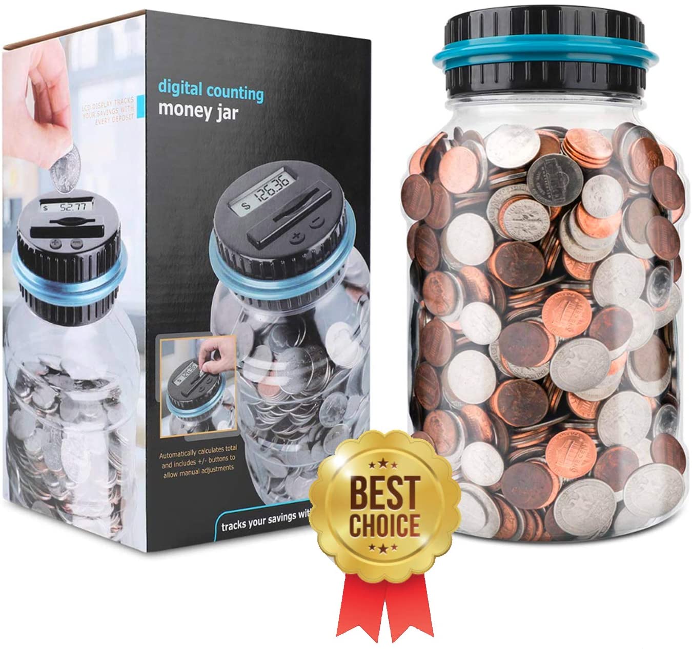 Sunshine smile Saving money box digital, automatic coin counter, money