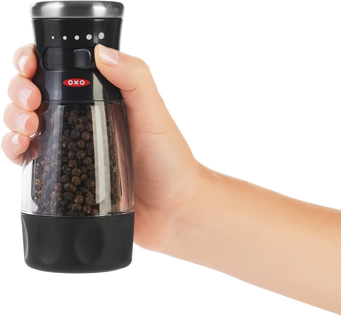 OXO Pepper Grinder, Clear, Black, Pack of 1 - Image 3
