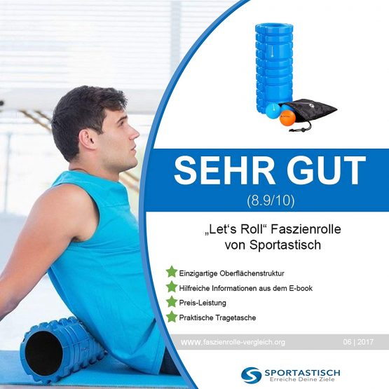 Sportastisch Top¹ Fascia roll Set Let's Roll with training roll, massage ball, twinball and bag | 3 zones and medium hardness for for Deep Tissue Muscle Massage | grade Up to 3 years warranty² - Image 2