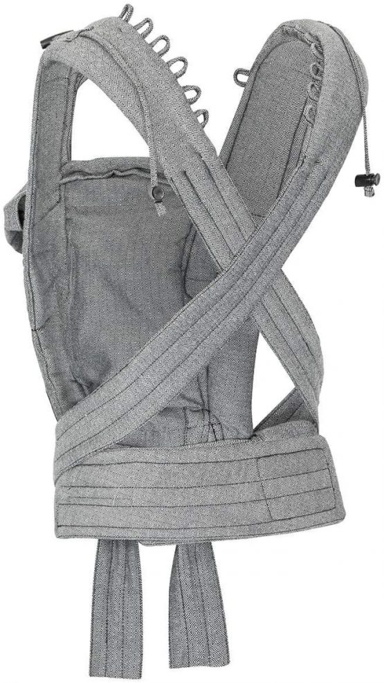 Hoppediz Bondolino Comfort Carrier for Babies Incl. Instruction, London Black-White - Image 2