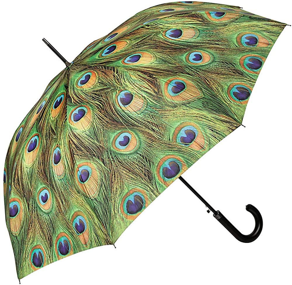 VON LILIENFELD® Umbrella Automatic Women Motif Peacock, Multicolor, Medium - Image 4