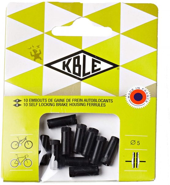 Transfil Unisex's Self Locking Brake Housing Ferrules 5mm, Black, Pack of 10