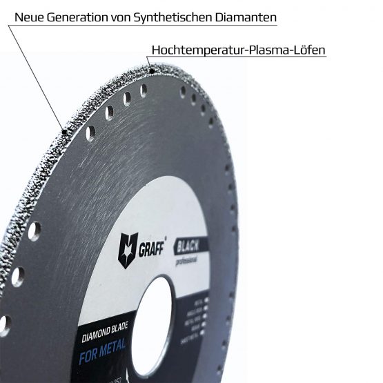 Metal Cutter GRAFF® Black 115mm, Professional Angle Grinder Cutting Wheel, Sheet Metal Cutter, Cut Off Wheel 22.23 mm Arbor - 3x Longer Metal Max Wheel Life (115 mm) - Image 3