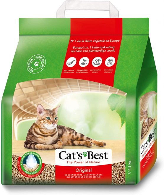 Cat's Best Wood Fibre Cat Litter, 4.3kg