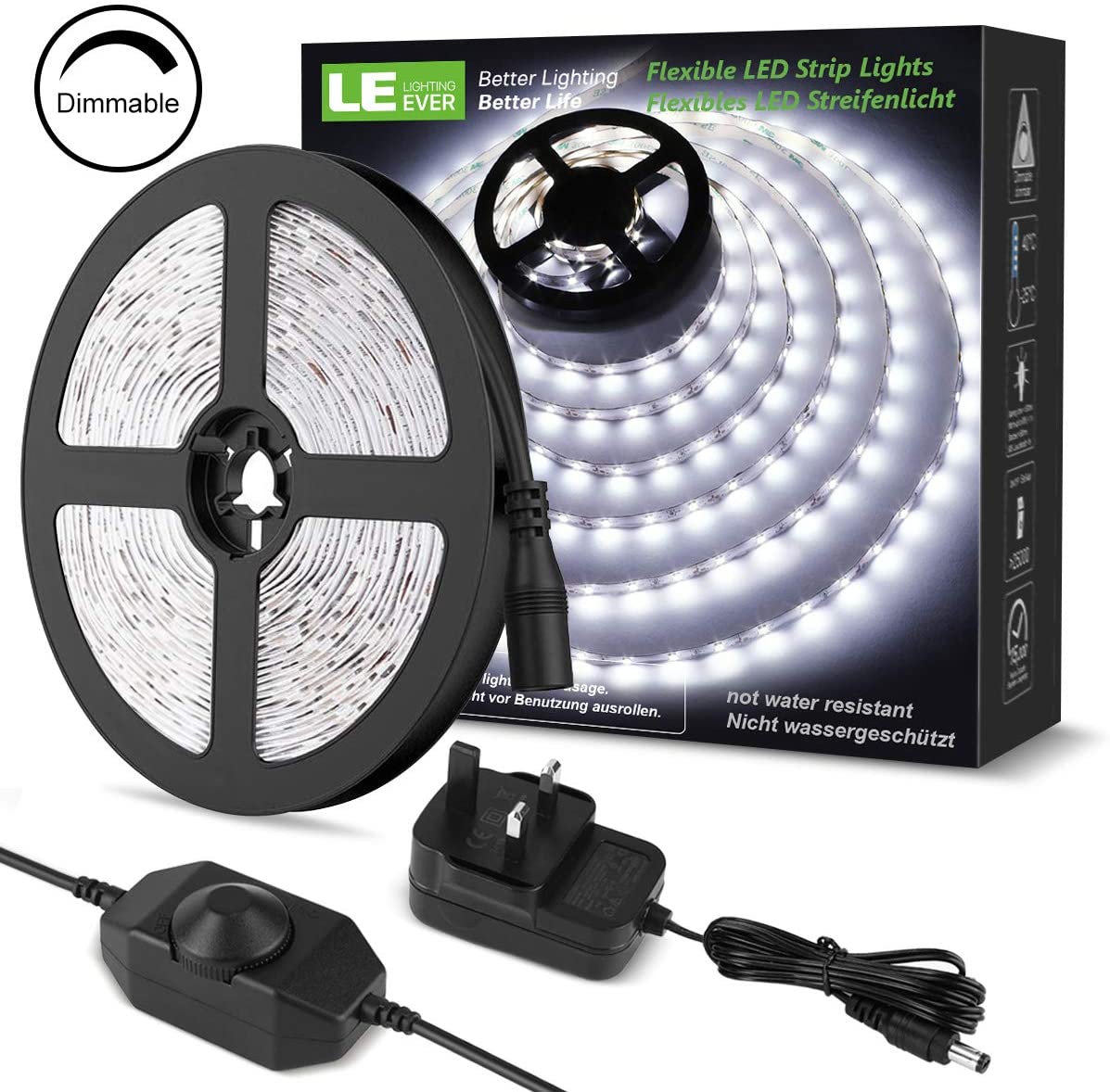 Lepro LED Strip Light White 5M 300 LEDs