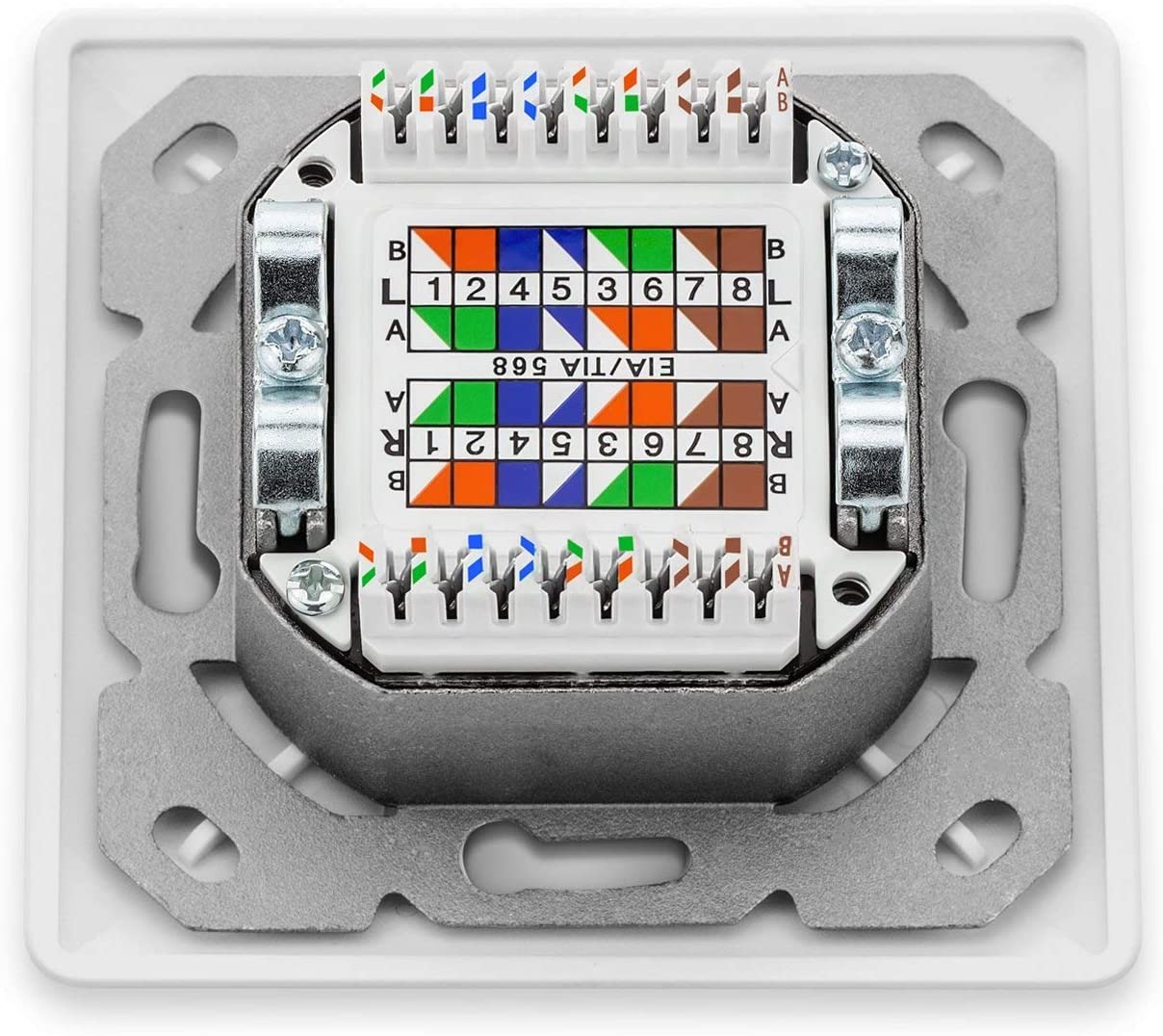 deleyCON Premium CAT 6 Universal Network Socket, 2x RJ45 Port, Shielded, Surface-Mounted/Flush-Mounted - Image 4