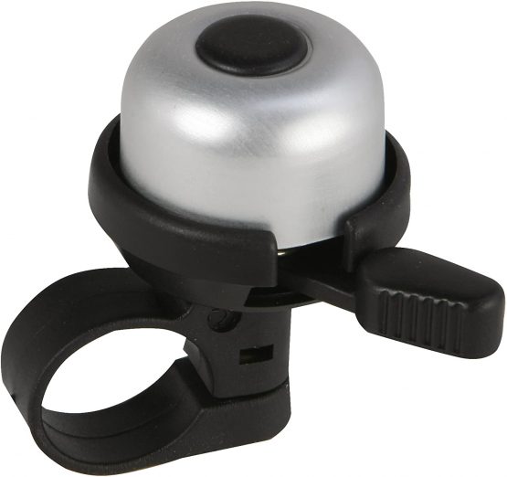 fischer Unisex_Adult Mini Ding Dong Bicycle Bell, Silver, standard size