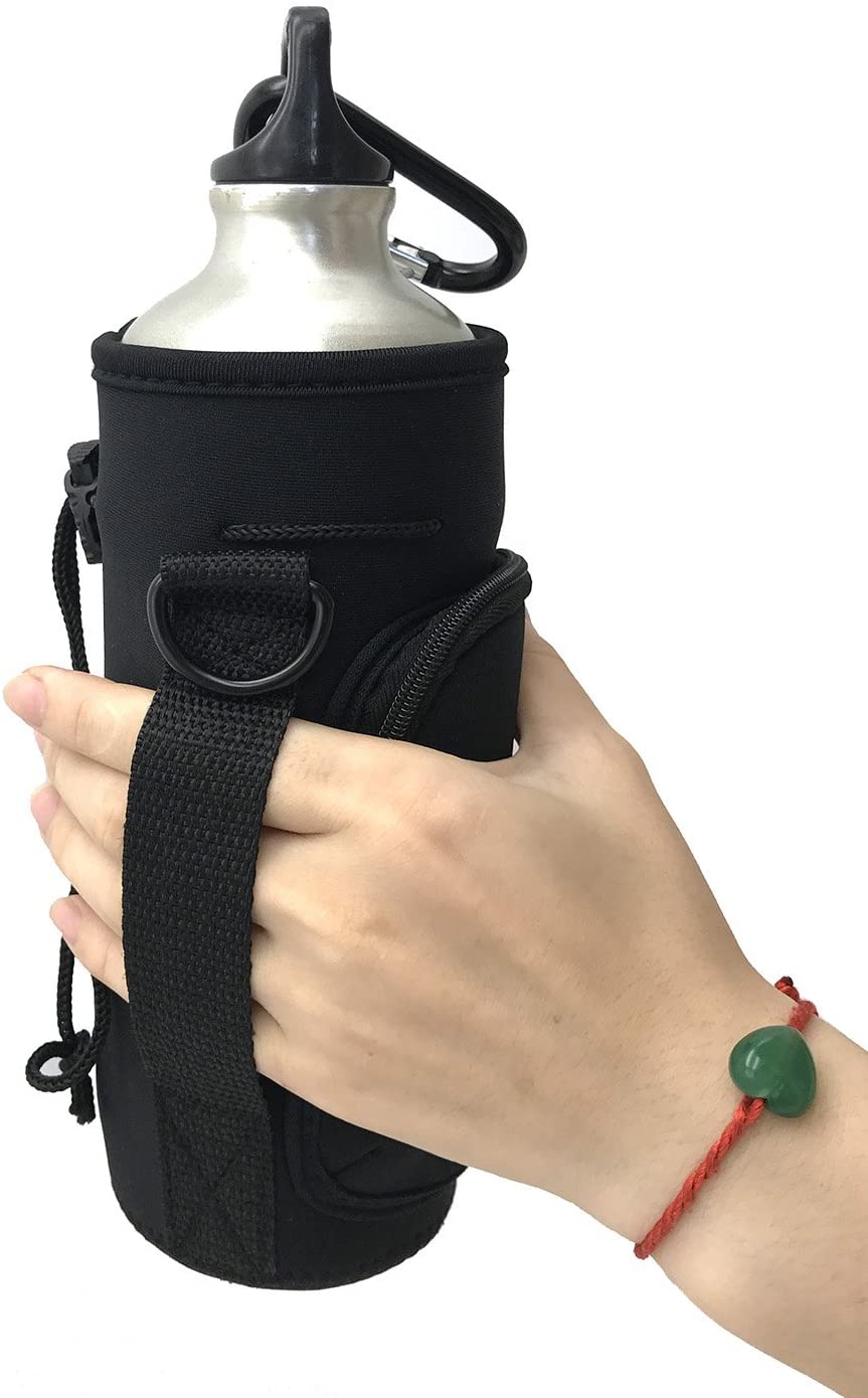 Wommty 20Oz Neoprene Insulated Water Drink Bottle Cooler Carrier Cover Sleeve Tote Bag with Carrying Handle and Adjustable Shoulder Strap for Climbing Cycling and Running Outdoor Activities (20 Oz) - Image 4
