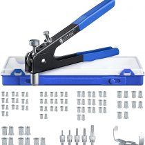 Rivet Nut Gun,eSynic Professional 86Pcs Rivet Nut Gun Set Heavy Duty Hand Riveter Setter Kit Threaded Effortless Rivet Nut Gun Tools With Interchangeable Mandrel Metric M3 M4 M5 M6 M8