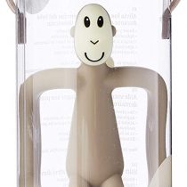 Matchstick Monkey Teething Toy for Baby, Stimulates and Massages Sore Gums, 3 Months Old+, Grey