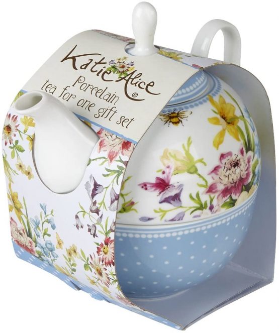 Katie Alice “English Garden” Porcelain Tea for One Teapot and Cup by Creative Tops – Teapot: 450 ml (16 fl oz), Cup: 280 ml (10 fl oz) - Image 3