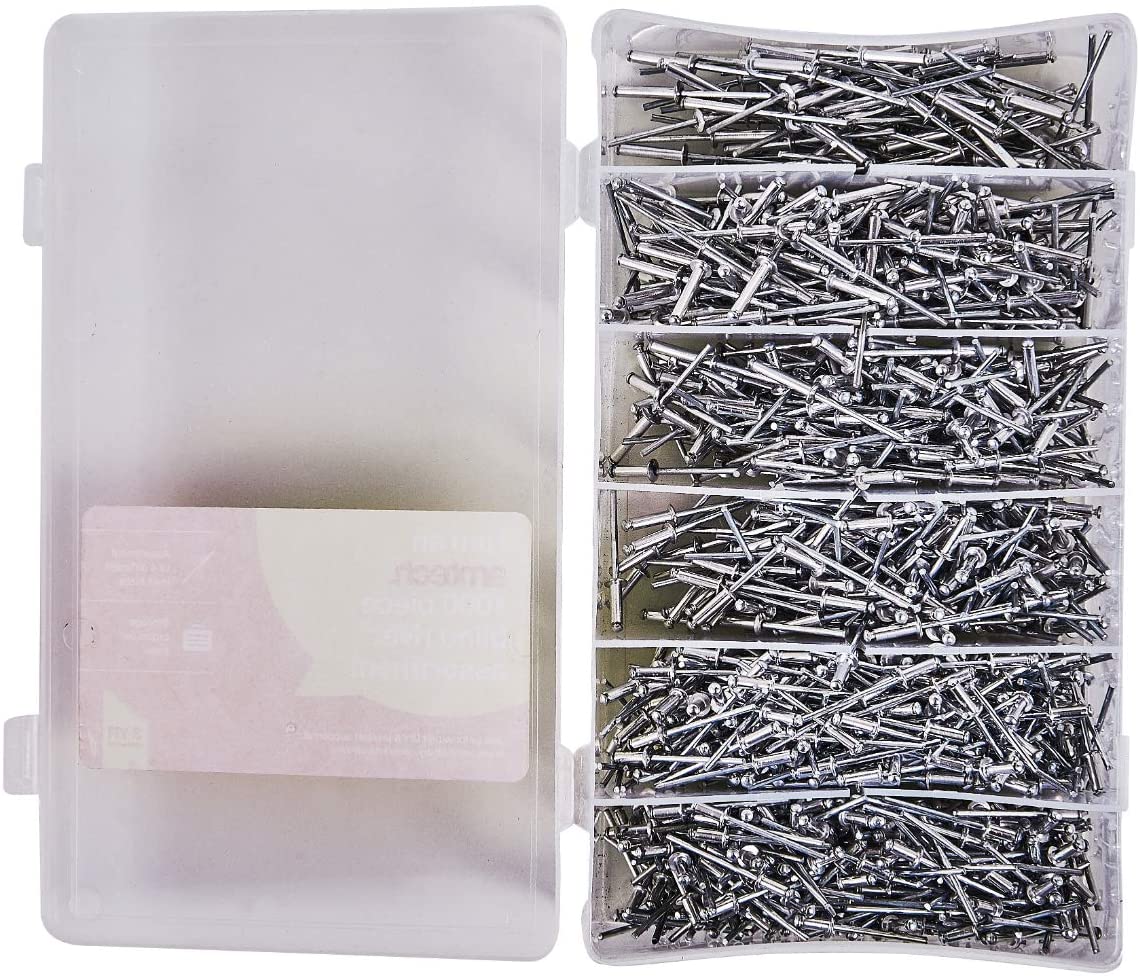 Amtech S5105 1000pc Blind Rivets, Transparent