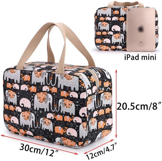 IGNPION Woman Large Travel Toiletry Bag Waterproof Wash Bag Make up Organizer Bag Cosmetic Bag Swimming Gym Bag (Elephant) - Image 2