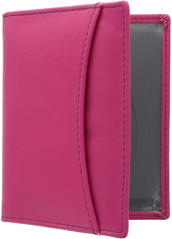 Mala Leather Odyssey Soft Leather Travel Pass / Oyster Card Holder 555_14 Fuchsia