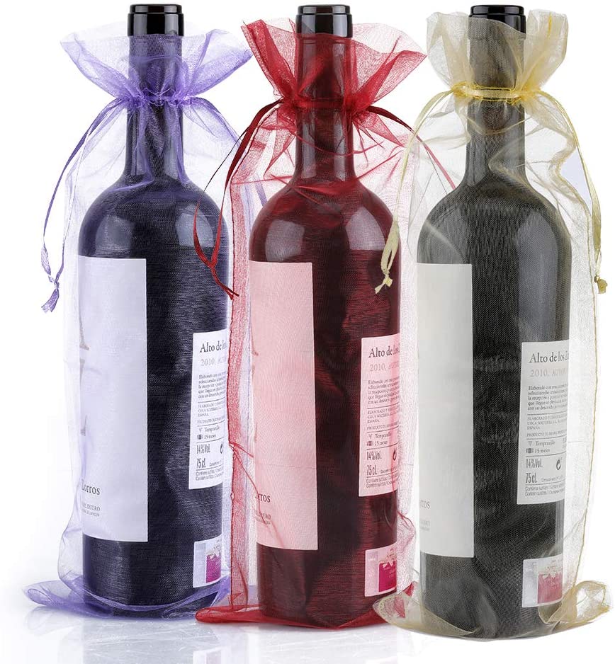 organza bottle bags