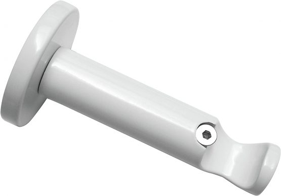 Gardinia Bracket Ø 20 mm 8, Metal, White, 8 x 8 x 0.02 cm