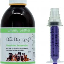 The Dog Doctors Tummy Settler For Fast Acting Relief From Loose Stools, Digestive Issues & Diarrhoea - 50 Servings - Suitable For All Breeds & Sizes - Syringe Included to Easily Administer! (250ml)