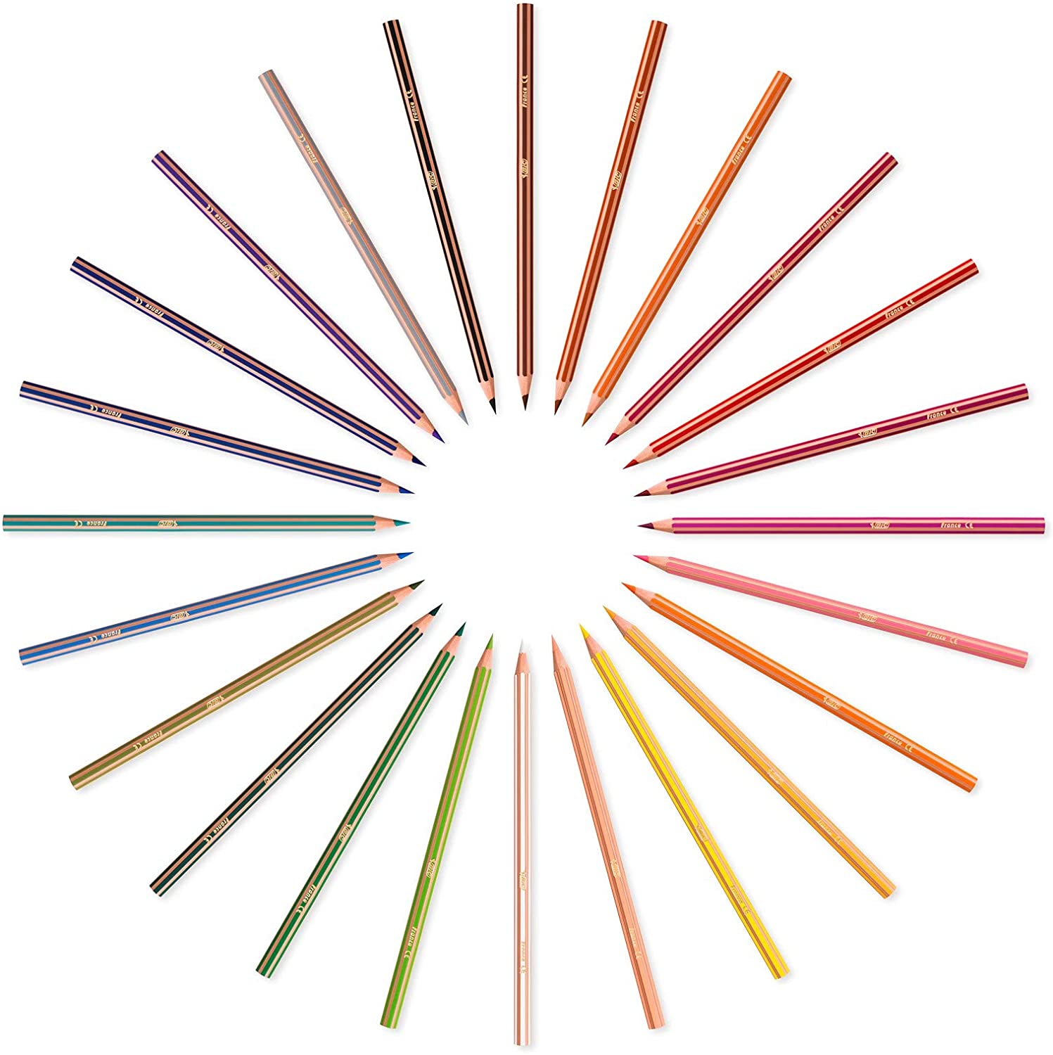 Kids Evolution Stripes Coloring Pencils - 12 Pack