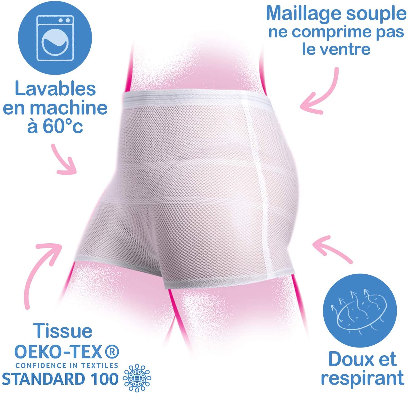 Tigex - 5 Extendable Mesh Pants for Women White - One Size - Image 2