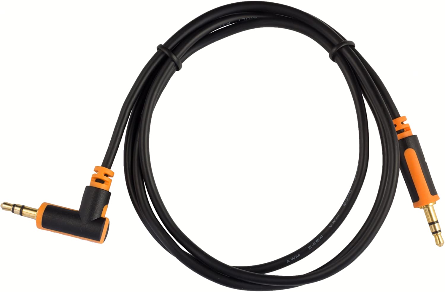mumbi Audio Cable 3.5 mm Jack to 3.5 mm Jack 90 ° Angle 24 K Gold Plated Connectors 50 cm, 0,5 Meter - Image 2