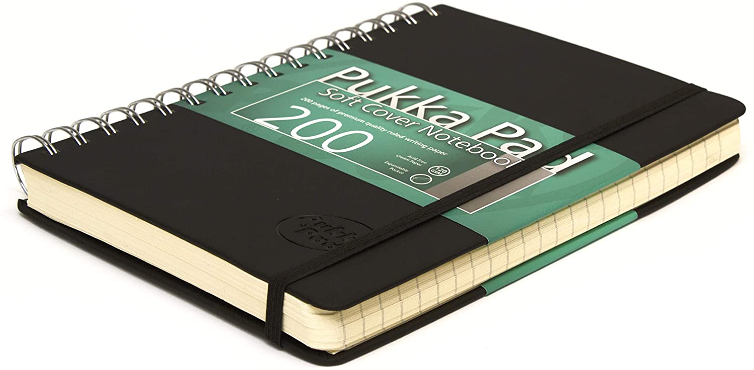Pukka Pads Wiro A5 Soft Cover Spiral Bound Notebook, black - Image 4