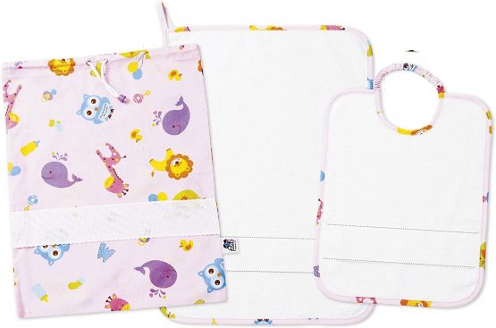 Filet – Asylum Set with Letters and Animals Theme 100% Cotton with Embroidered Aida – White