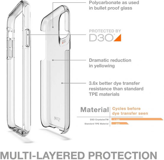 GEAR4 Crystal Palace Designed for iPhone 11 Case, Advanced Impact Protection by D3O – Transparent - Image 3