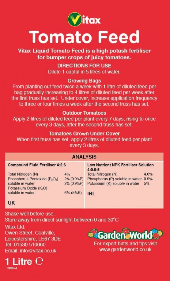Vitax 1L Liquid Tomato Feed - Image 2