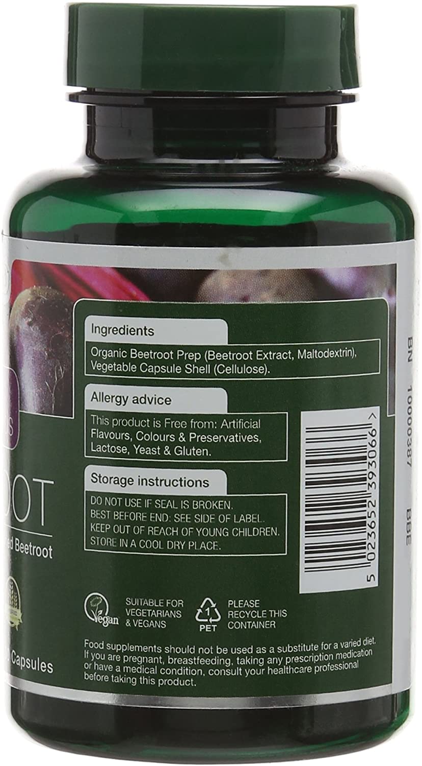 Natures Aid Beetroot 4620mg Supplement, Concentrated High Potency 9240mg Dried Root 1400mg Beetroot Extract - Image 2