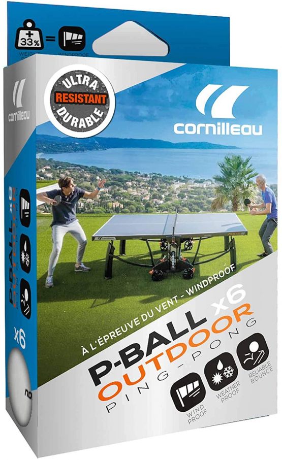Cornilleau Outdoor Ultradurable Table Tennis Balls, White, One Size