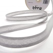 Inastri 14/ 4/ 4 mm Cotton Bias Binding, Grey (Light Grey) 118