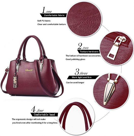 Designer handbags for women, BESTOU Ladies handbags PU leather women bags for work, shopping, date, party, Christmas - Image 2