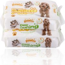 PAWISE Pet Grooming Wipes 140 Count Deodorizing & Hypoallergenic Cleaning Wipes for Dogs & Cats (Pack of 2) All Natural Pet Wipes