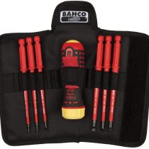 Bahco 808061 BH808061 Ratcheting Screwdriver with Interchangeable Blades, Multi-Colour