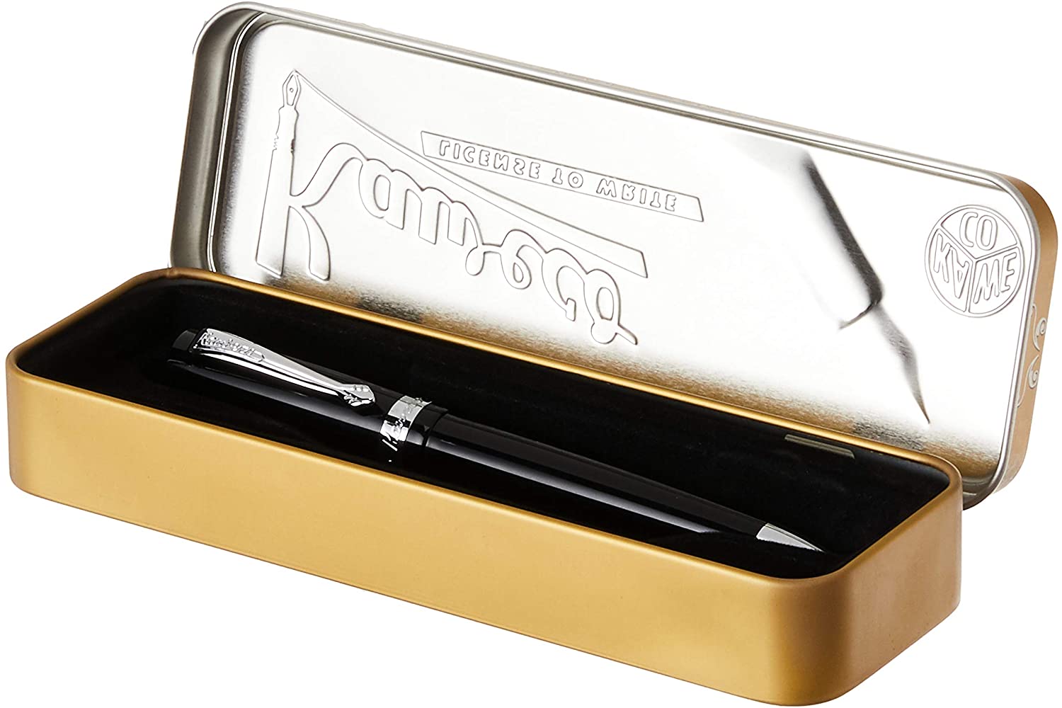 Kaweco STUDENT Ball Pen Black I Retractable Ballpoint Pen in Classic Design with Standard G2 Refills I Acrylic Ball Pen 13cm in Black with Silver Details - Image 4