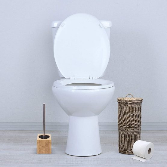 Antique Wash Hand Made Free Standing Toilet Roll Paper Holder Stand Bathroom Storage Basket - Image 4