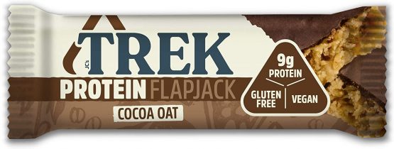 TREK High Protein Flapjack Cocoa Oat, 50 g - Gluten Free Bars – Healthy Snack Bars – Plant Based Protein - Vegan Bars (Pack of 16 Bars) - Image 2