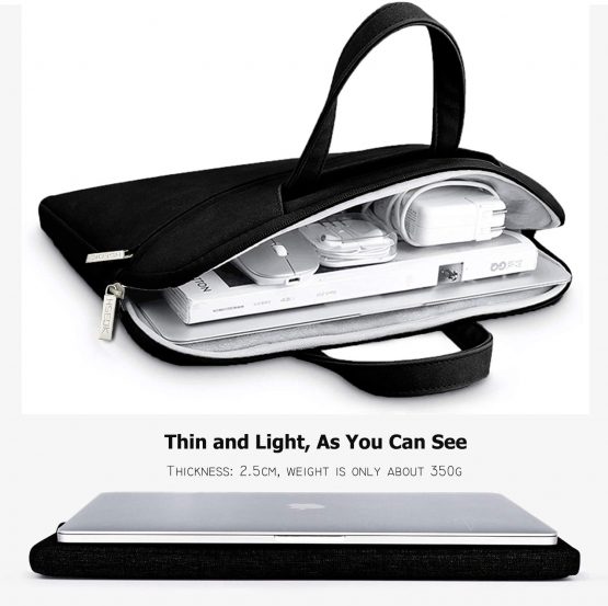 HSEOK 17.3 Inch Laptop Shoulder Bag for Most 17.3" Dell Asus HP Lenovo Notebooks, Black - Image 3