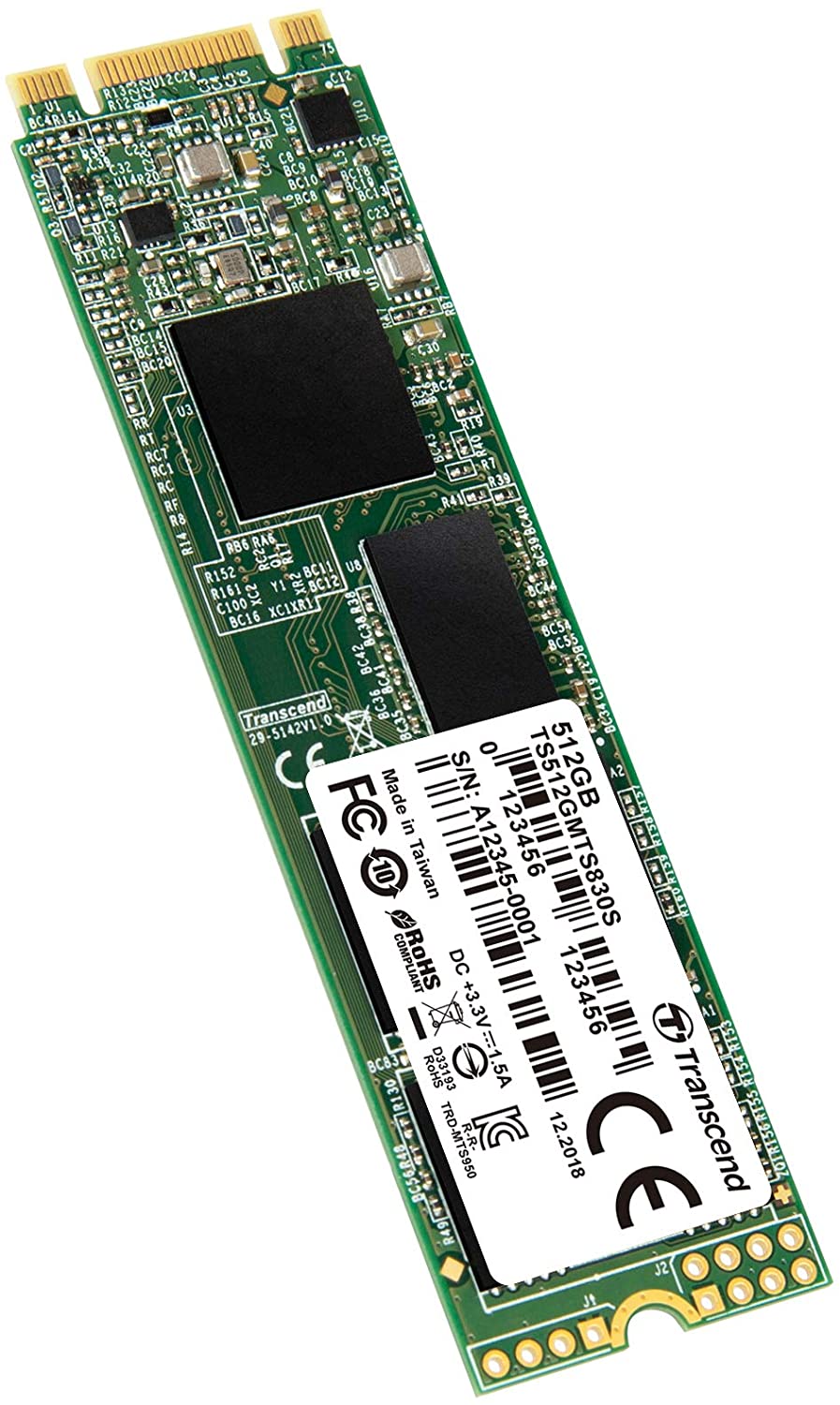 Transcend MTS830S 512GB M.2 2280 SATA III 6Gb/s SSD - Image 2