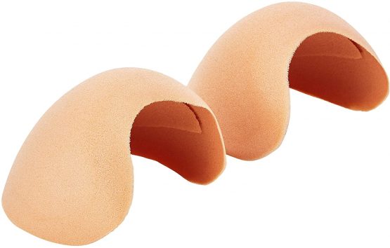 MAGIC Bodyfashion Womens Soft Foam Natural Subtle Sporty Shoulder Pads Beige - Image 2