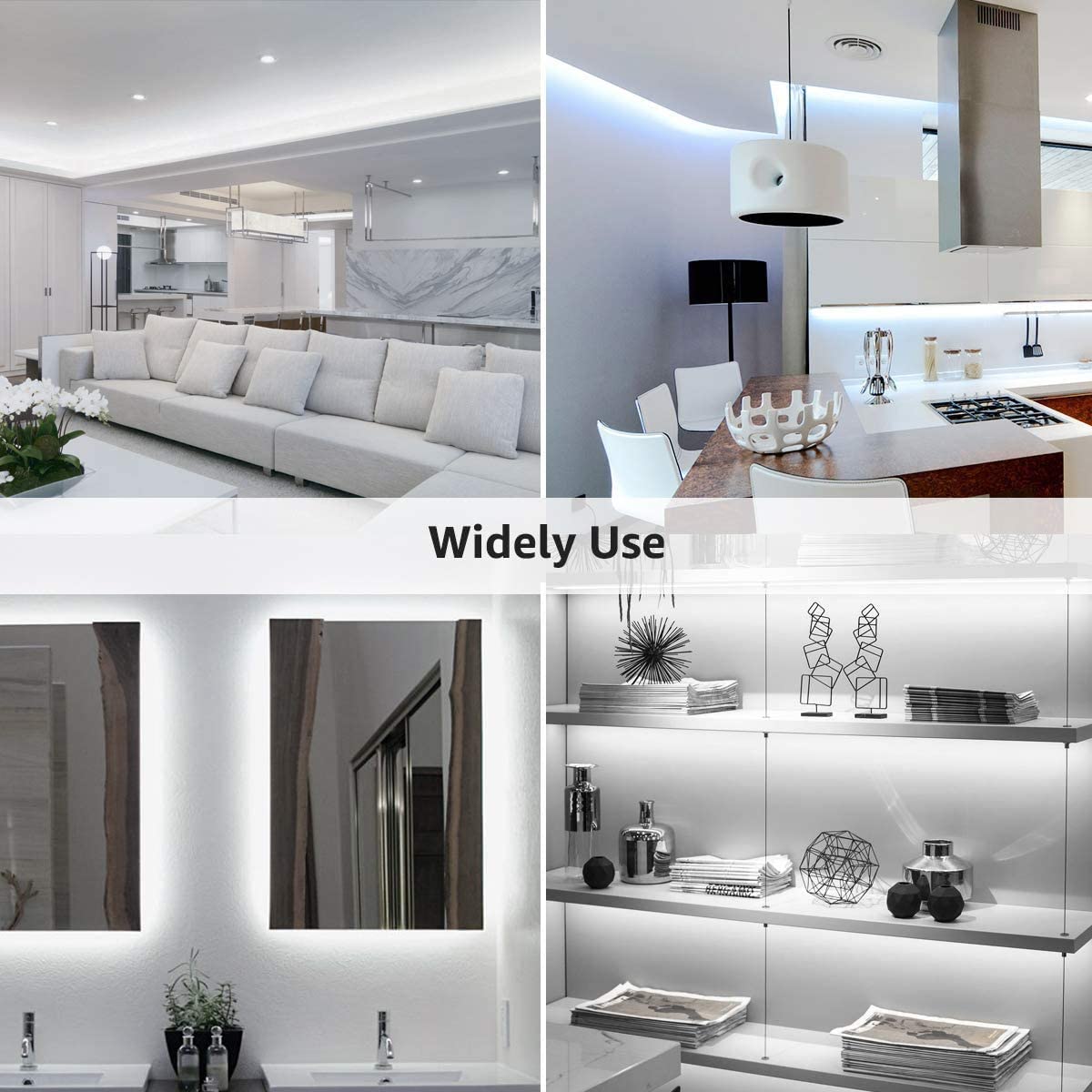 Lepro White LED Strip Light 5M (No Plug, Striplight Only), 300 LEDs, 2300lm, 6000K - Image 4