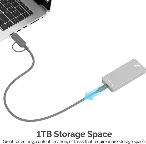 Sabrent Rocket Pro 1TB USB 3.2 External Aluminum SSD (SB-1TB-PRO) - Image 3