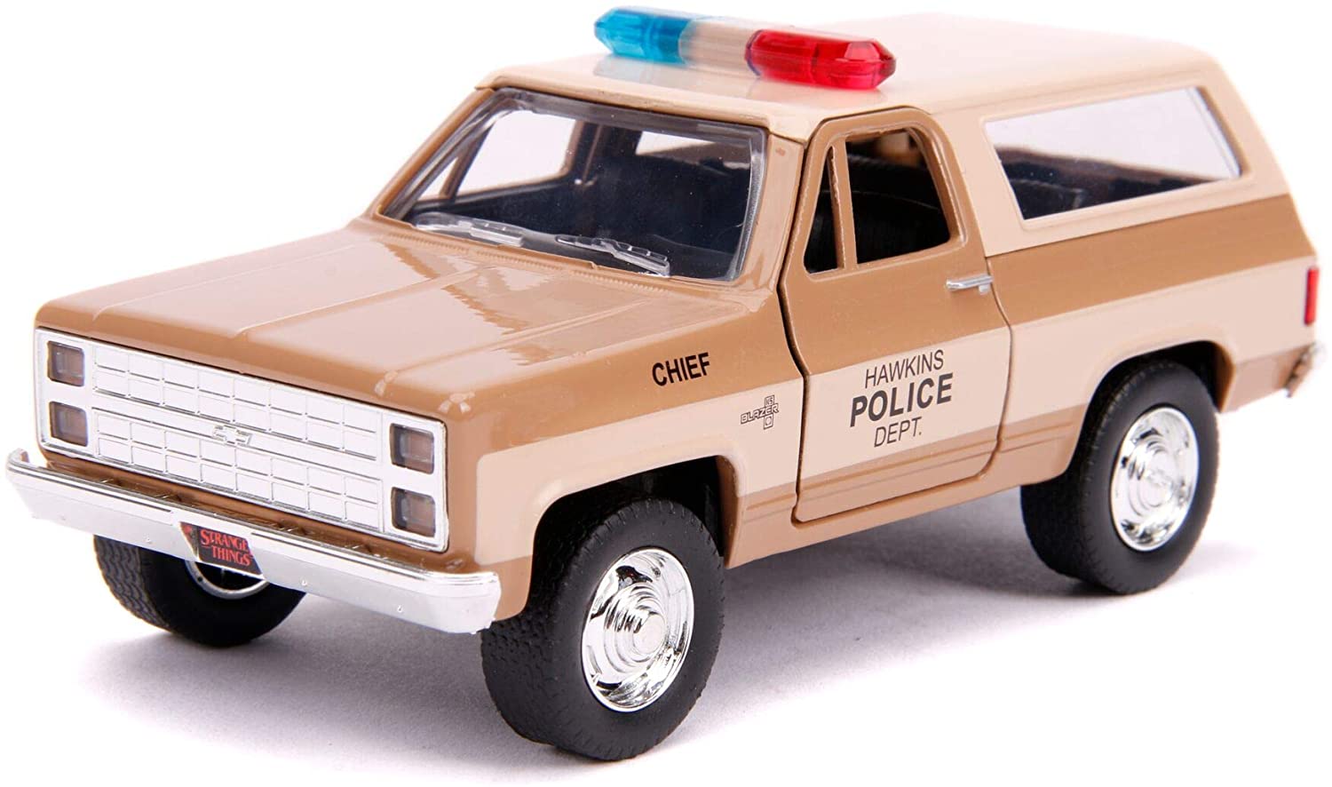 Stranger Things Hopper's Chevrolet Blazer Hawkins Police Dept (2016) TV Series Hollywood Rides 1/32 Diecast Model Car by Jada 31114 - Image 2