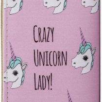 DonDon Women’s Purse Wallet Unicorn Pattern Saying Crazy Unicorn Lady