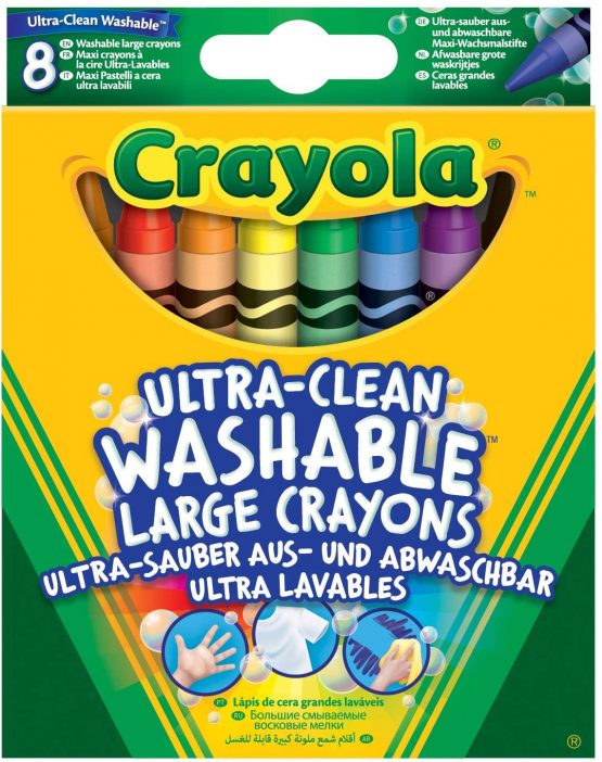 CRAYOLA Ultra Clean Crayons Washable Pack of 8 ,52-3282-E-000